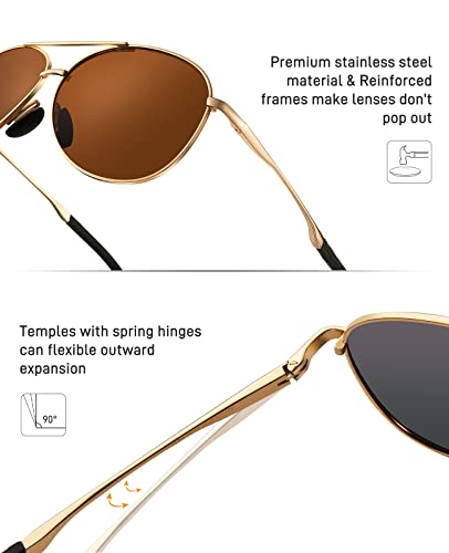 Image of Cyxus Aviator Sunglasses for Men Polarized UV400 Protection 1489 | Anti Glare,Davos Style,Military Pilot Sunglasses,Ideal for Driving Hiking Travel Outdoor Activities
