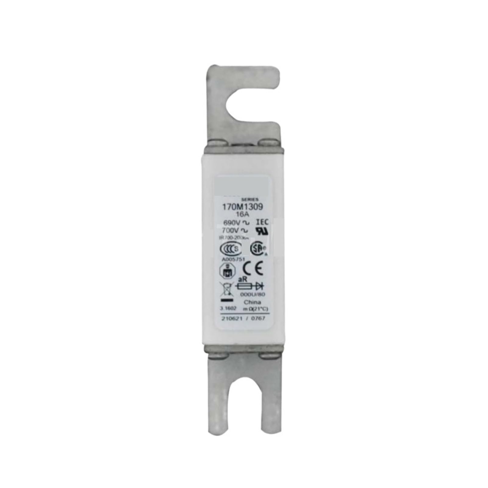 Fusible 170M1309 ultra-rapide pour protection industrielle de puissance
