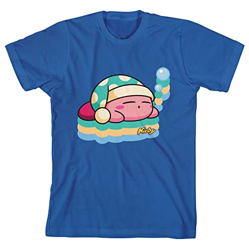 T-shirt Kirby bleu pour garçon taille XL vêtement coton manches courtes