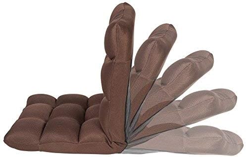 Sundale Indoor Adjustable Soft-Brushed Polyester Cord Five-Position Multiangle Floor Chair,Dark Brown