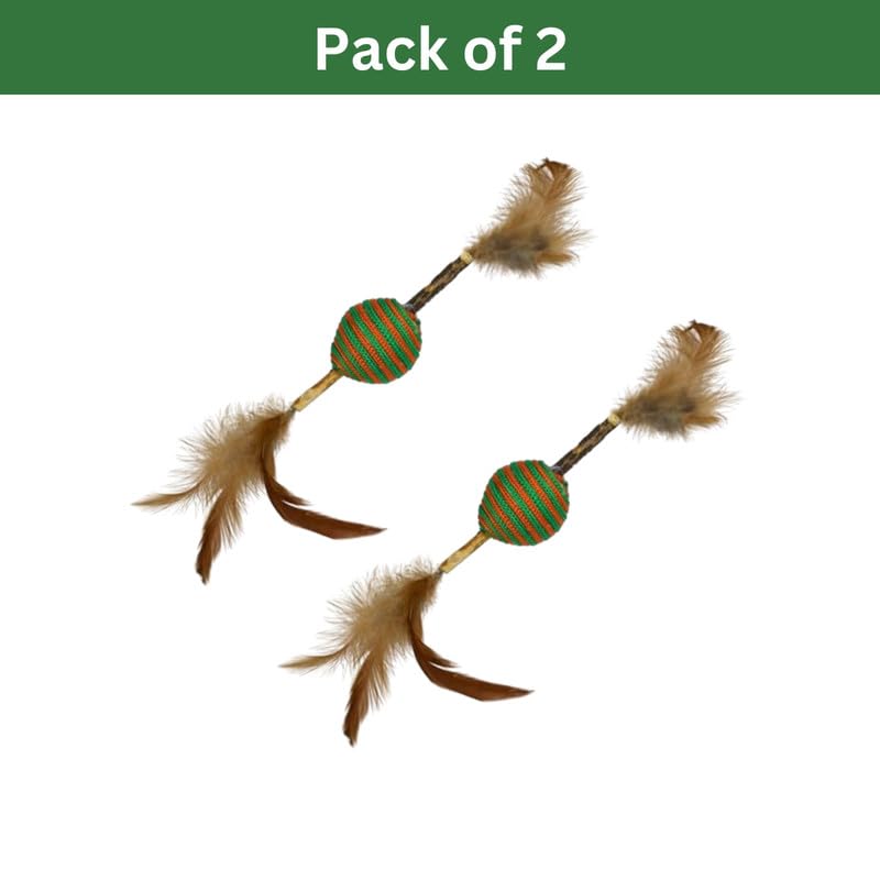 cature-Care-by-Nature-Feather-Cat-ToyCat-Feather-Toys-Kitten-Toys-Cat-BallsSoft-Feather-Plush-Furry-Funny-Toy-For-Chasing-Exercise-Playing-TrainingCat-Toys-For-Indoor-CatsPack2