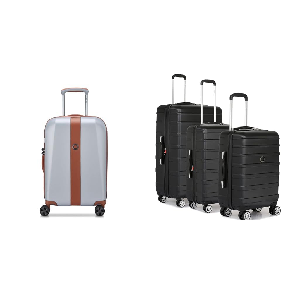 delsey paris Promenade Hard 2.0 55 CM Small Cabin Polycarbonate and Expandable 8 Spinners Wheels + Margot Trolley Bags Set of 3 Cabin, Medium & Large Luggage Premium Hardside Polycarbonate-picture-46