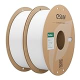 eSUN PLA Filamento 1.75mm, PLA Basic Filamento Precisión Dimensional +/- 0.05mm, 1KG por Carrete, 2 Carretes Filamento para 3D Impresoras,Blanco frío y Blanco frío