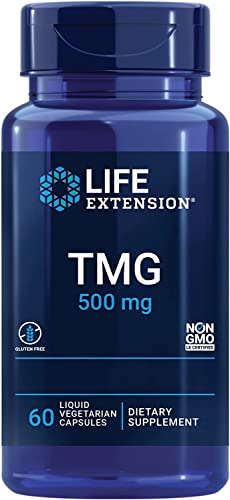 Life Extension, TMG, 500mg, 60 Cápsulas líquidas veganas, Probado en Laboratorio, Sin Gluten, Sin Soja, Vegetariano