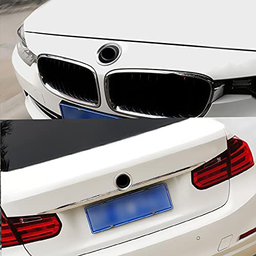 Image of SANRILY 2PC 82mm Emblem Decorative Ring for BMW Hood and Trunk 3.2 inch Badge Logo Rings Replacement for All Models BMW E30 E36 E46 E34 E39 E60 E65 E38 X3 X5 X6 3 4 5 6 7 8 Series (82+82 Silver)
