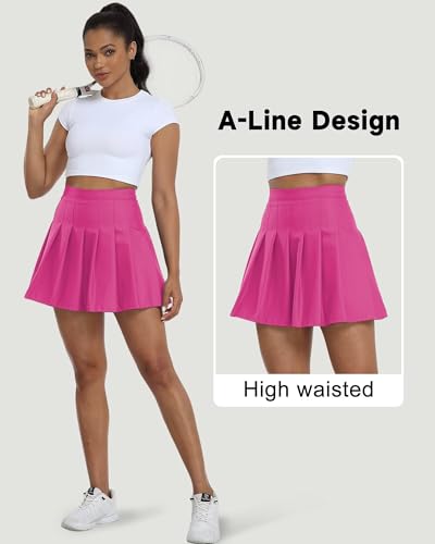 Image of Girls Pleated Skirts Tennis Skirt with Shorts High Waisted Mini Skort | Side Zipper, A-Line Cut,Stretchy Back Elastic Waistband, Athletic Golf Skorts, Uniform, Casual, Festival Outfit