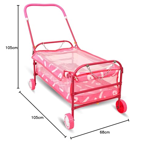 Image of AVANI METROBUZZ Baby Folding Cradle Swings Jhula Palna Comfortable Sleep with Mosquito Net for 0-15 Months Infant & Toddlers Newborn Babies