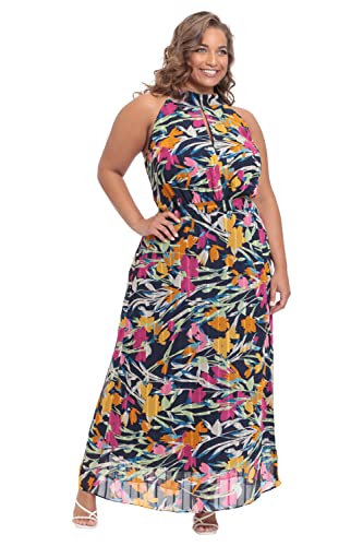 Image of Maggy London Women's Maggy London Women's Halter Neck Maxi Dress
