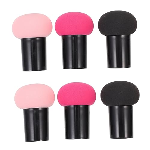 Ipetboom Mushroom Design Makeup Sponges 6pcs Wet Dry Powder Puff Blending Sponge Makeup Supply Beauty Salon Accessory