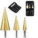 Produktbild LESOLEIL HSS Pagoda Bohrer Konusbohrer Stufenbohrer Schälbohrersatz - Kegelbohrer Schälbohrer für Edelstahl Kunststoff Metall Holz 4-12/4-20/4-32mm Gold 3 Stück