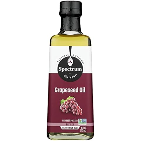 Spectrum Naturals Refined Grapeseed Oil, Non-GMO, 16 Fluid Ounce (Pack of 1) Cover