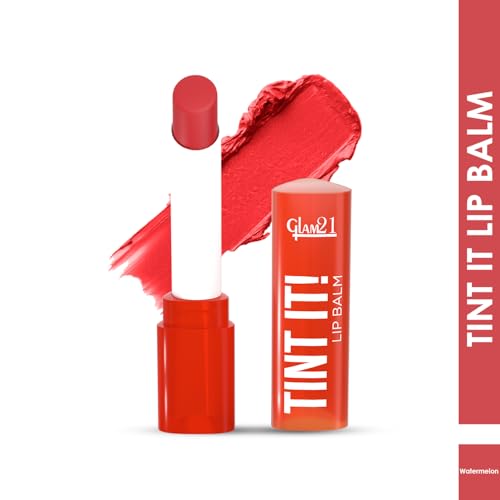 Image of Glam21 Tint it! Lip Balm | Everyday Hydration & Moisturized Lips with Vitamin-E, Shea Butter, Avocado Oil, SPF15 |Lip Care For Dry & Chapped Lips |Watermelon -3.5gm