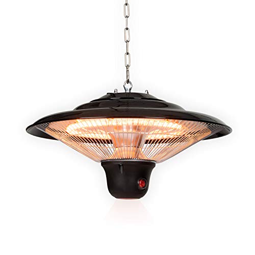 blumfeldt Hothead Deluxe Ceiling Heater, Powerful Infrared Heater, Hanging Lamp, 500W, 1000W, 1500W