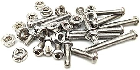 96PCS Bolts and Nuts M6 Stainless Steel Hex Screw - Flange Nut&Bolt Assortment Sets (YT-FL-M6 Pack of 96PCS)