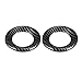 X AUTOHAUX 2pcs Car Loudspeaker Circle Trim Audio Speaker Decorative Ring Carbon Fiber Pattern for Honda Civic 10th Generation 2016-2021 Black