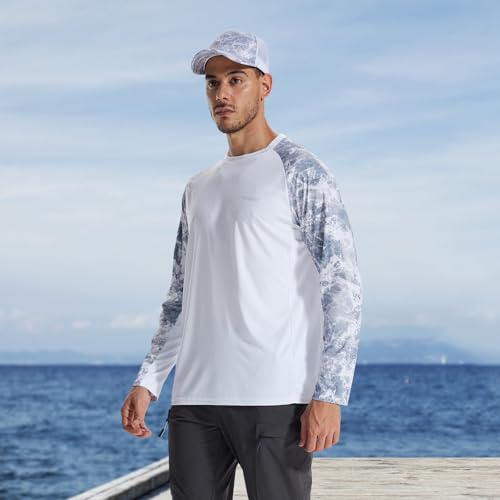 LOOGU Men's UPF 50+ UV Sun Protection SPF Rash Guard Lightweight Long Sleeve Shirts Outdoor for Fishing Hiking Swimming Running - image 3