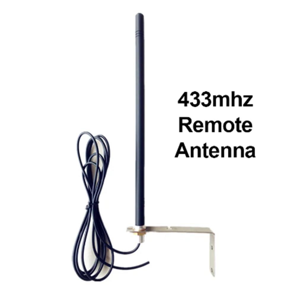 Antenne Universelle 433Mhz Antenne Noire pour Porte Garage Amplificateur de Signal Radio Répéteur Extérieur Étanche 433.92Mhz Gate Control Antenne