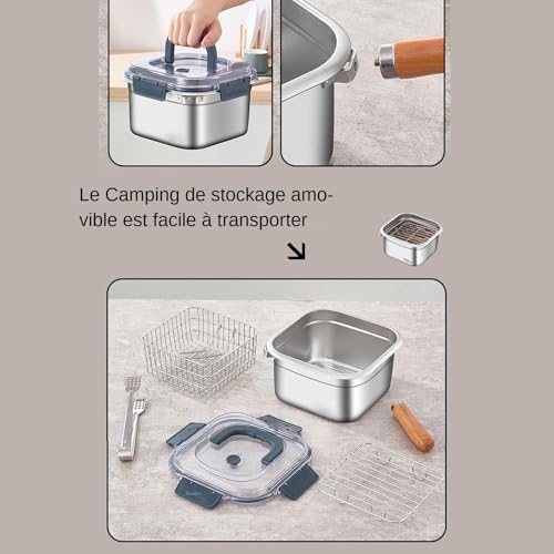 Ensemble de casseroles de camping antiadhésives et durables