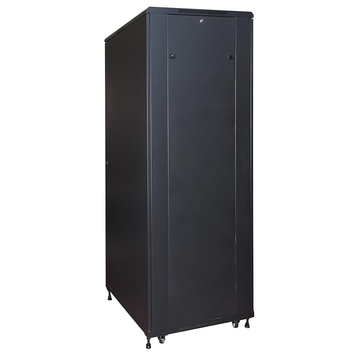 ARMADIO RACK 19" 42U (A)2055, (L)800, (P)800 COLORE NERO PORTA VETRO DISASSEMBLATO CON GUIDACAVI LATERALE