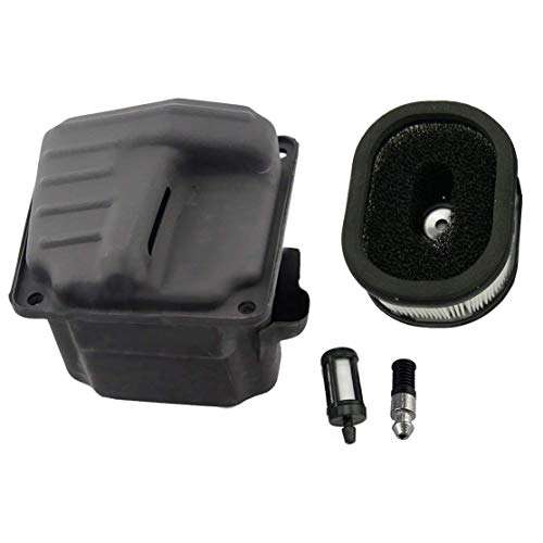 Hippotech Muffler & Dual Port Exhaust WT Gasket & Air Filter & Oil Line Filter &Fuel Filter for Stihl 044 046 MS440 MS460 Chainsaw