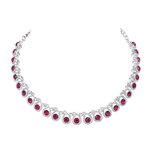 Image of Atasi International Diamond /Stones Necklace Set with Earrings for Women | Stylish Jewellery for Party, Wedding and Festive Occasions | Fashion Accessories