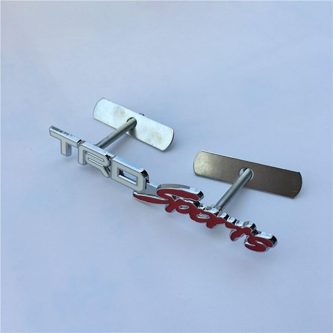 Autotrends Car 3D Metal Sports Logo Front Grille Badge Emblem Decal Black Racing Sport Gift