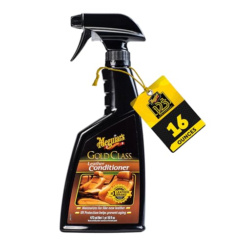 Meguiar's Gold Class Leather Conditioner Spray - Premium Car Leather Conditioner - Protect Your Car's Seats from Cracking, Fading and Drying Out - Keep It Looking and Feeling New, 16 Oz
