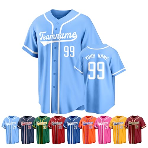 Custom Baseball Jersey Personalized Uniform Shirts Stitched Printed Name Numbers Sports Fans for Men...