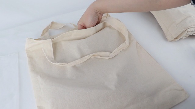 FunisFun 12 Pack Blank Canvas Tote Bags Bulk Reusable Shopping Grocery Bag for Crafts with a PTFE Teflon Sheet DIY