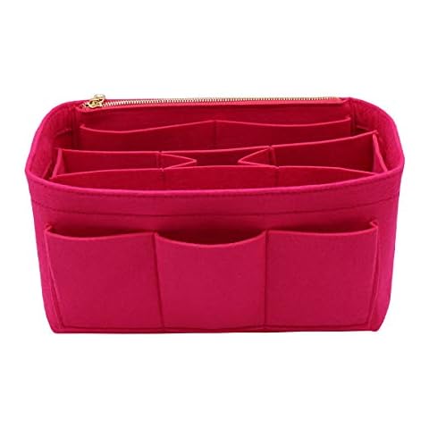 LEXSION Felt Purse Insert Bag Organizer Bag in Bag for Handbag Purse Organizer Fits Speedy Neverfull red Size: M Cover