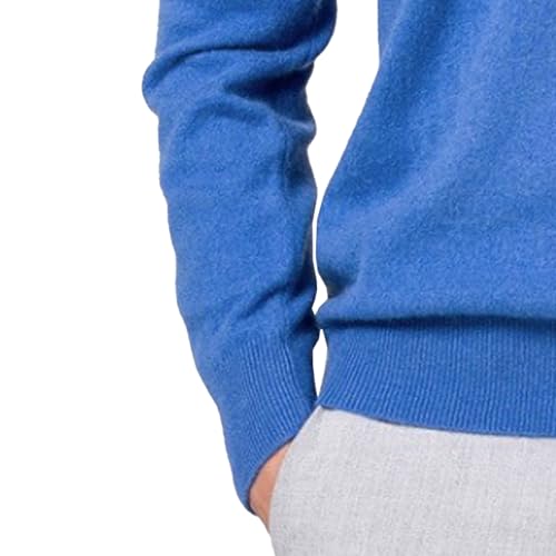 JEShifangjiusu Men's V-Neck Blended Wool Pullover Round Neck Knitted Loose Sweater Casual Soft Comfortable Sweater4
