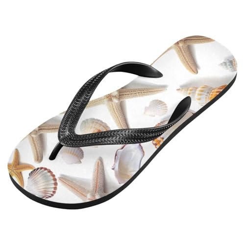 Womens Flip Flops Starfish ShellNon-Slip Casual Beach Slippers Rubber Sandals214B3328