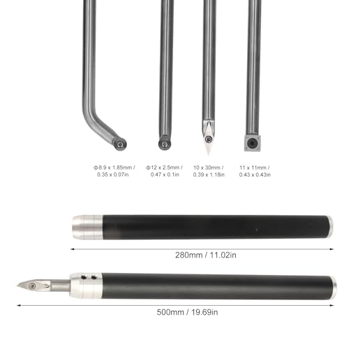 Set de herramientas de torno de carburo para madera miniatura 2