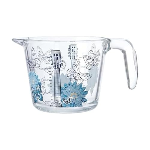 Dolly Parton Glass Measuring Cup, Easy-Read Markings, Spout and Handle, Oven and Dishwasher Safe, 2 Cup