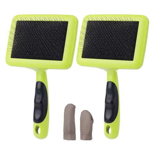 Surluoen 2 Piezas de Cardadores de Lana, para Lana, Fibras, Gatos, Perros, Cepillo de Madera para Cardadores de Lana para Manualidades de Fieltro de Lana