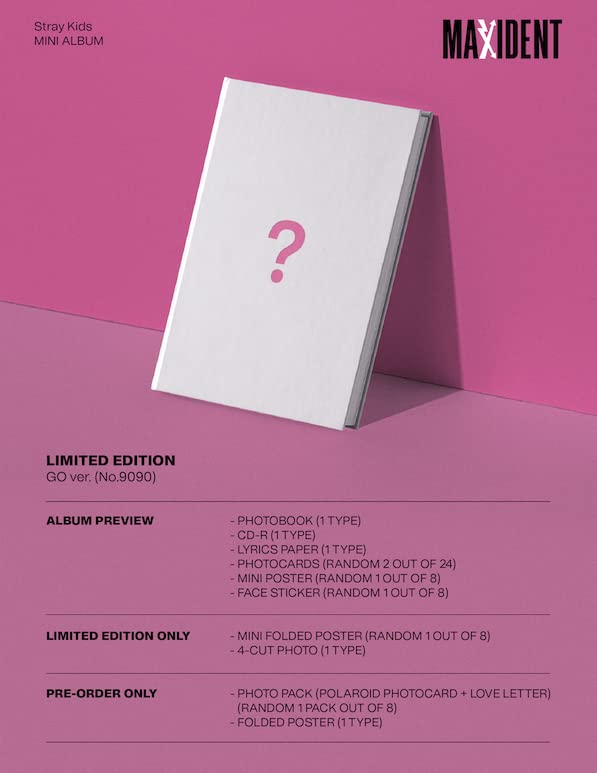 SKIDS STRAY KIDS - MAXIDENT LIMITED EDITION [GO ver.] MINI Album+Photobook+Limited Version Benefit+Pre-Order Benefit+Bonus (Acrylic key and Hologram sticker), 20221007-STGO