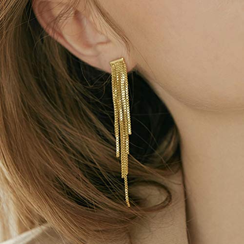 Boucles d'oreilles à glaces longues pendantes pour visage ovale