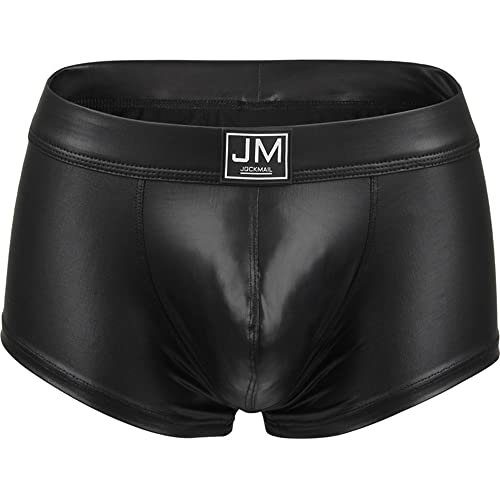 JOCKMAIL PU Men Boxer Men Underwear Pouch Boxer Men Underpant Men Shorts