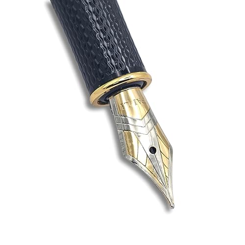 Image of Venti Fountain Pen - Metal Luxury Pen, Schmidt Nib (Medium), Best Pen Gift Set for Men & Women, Professional, Executive, Office, Nice Pens,Return Gift (F111-Grey)