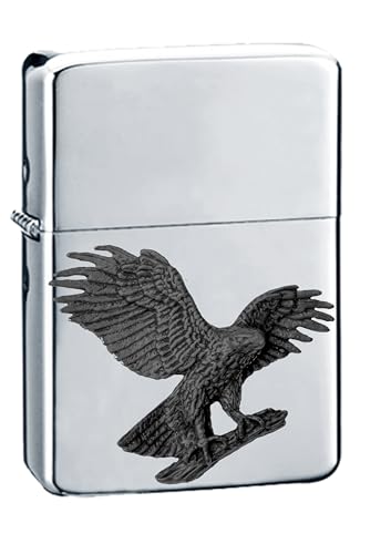 Briquet B37 Hawk Eagle cadeau idéal avec gravure en étain noir - 2
