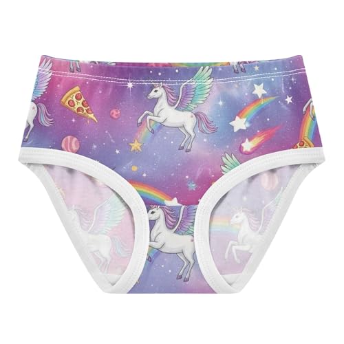Cotton Toddler Girls Underwear Cartoon Unicorns Rainbow Universe Panties Little Girl Designer Briefs Kids Undies 2t
