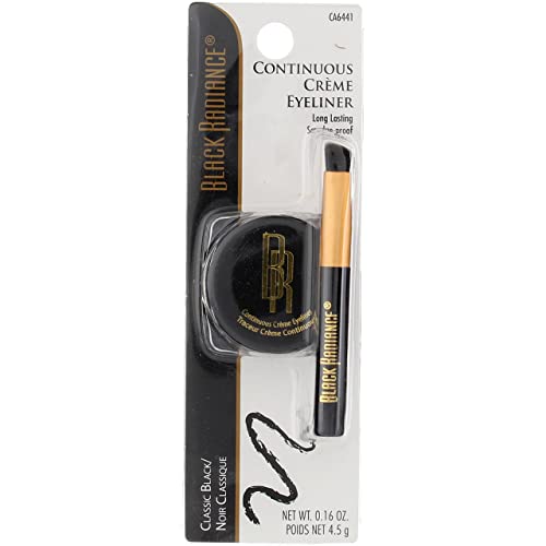 Black Radiance Continuous Creme Eyeliner, Classic Black 0.16 oz (Pack of 3)