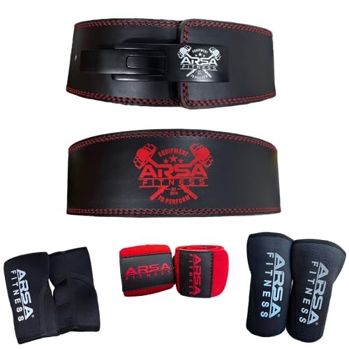 Arsa Fitness Weightlifting Adjustable Buckle Belt for Men & Women Real Cow Hide Leather for Powerlifting Back Support Workout Deadlifts Squats 10MM Thickness 4