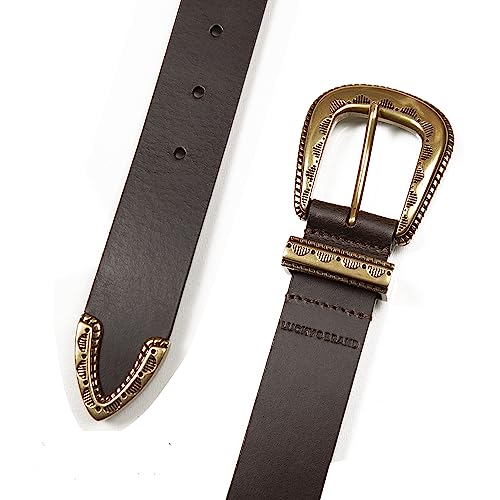 Image of Lucky Brand Women's Western Leather Belt | Classic | Fashion | Vintage | Buffalo Leather | Western-Inspired