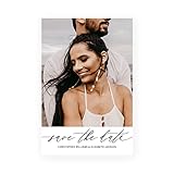 WEDDINGSTAR Custom Printed Photo Wedding Save the Date Cards - Scripted Beginnings - Vertical (Pack of 70)