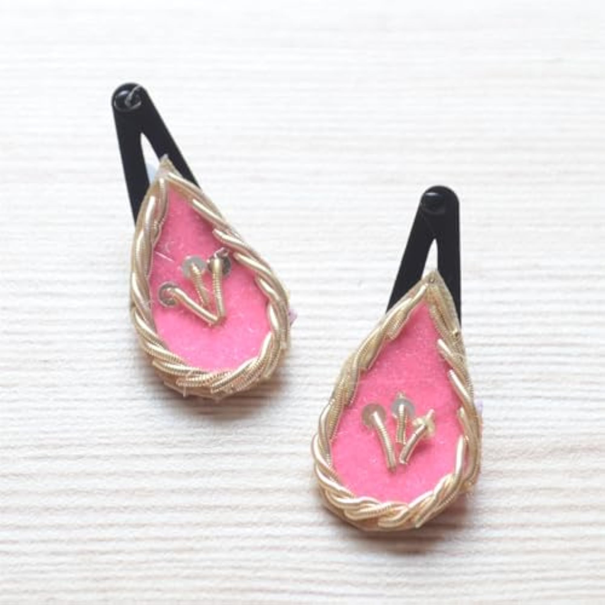 Gold Zardozi and Sequins Wedding Hair Clips Gift Set