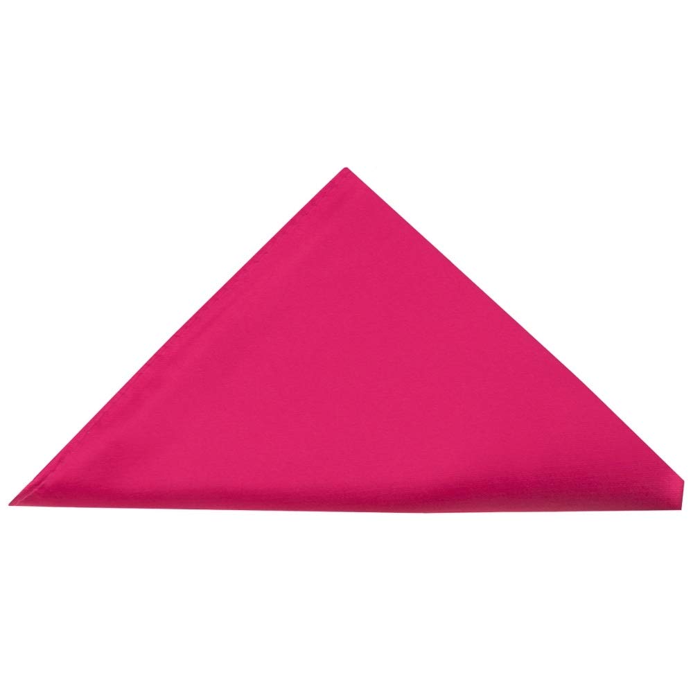 Handmade Plain Cerise Pink Satin Pocket Square Wedding Formal Handkerchief Hanky