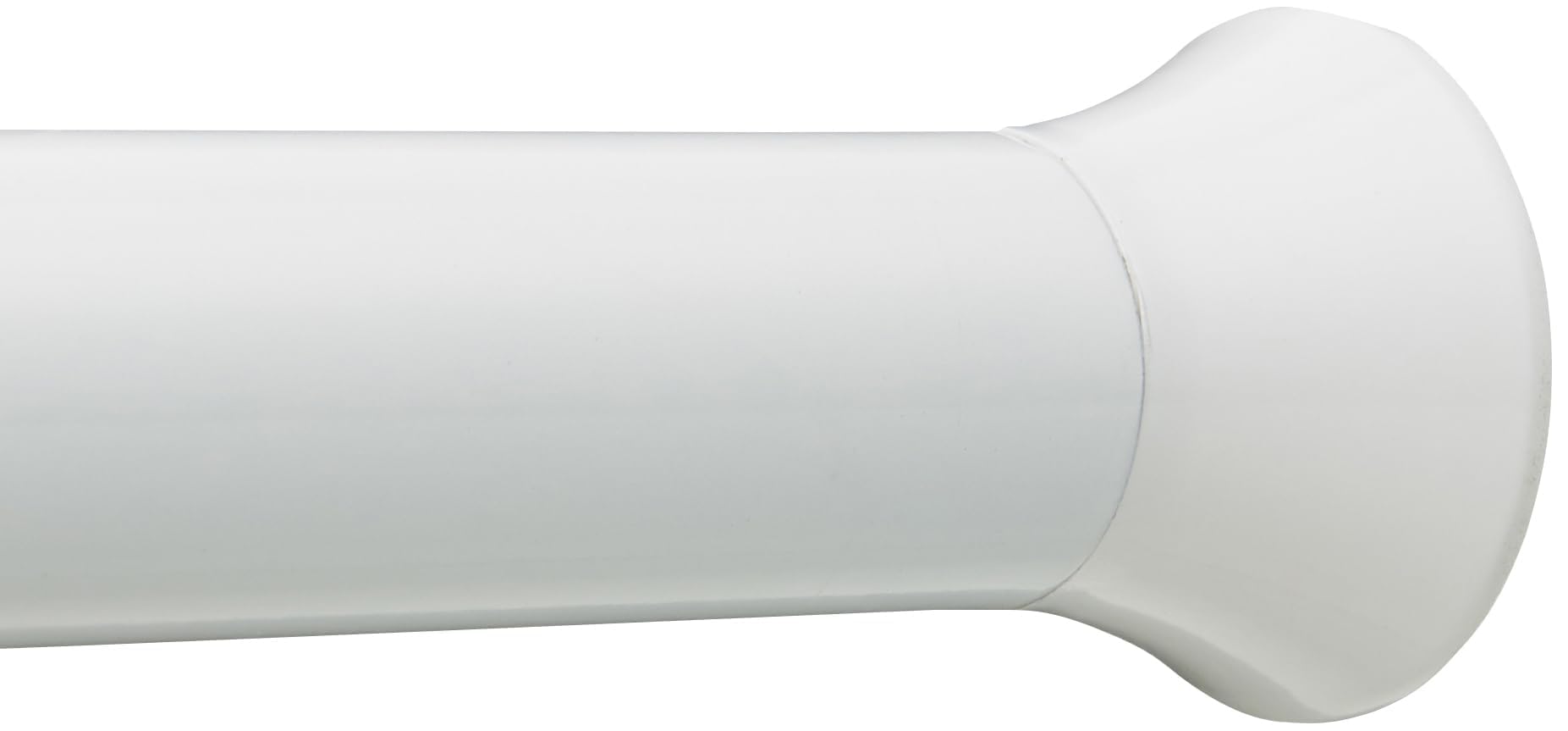 Amazon Basics Barra de Cortina de Ducha con tensión Ajustable, de 137 a 229 cm, Color Blanco