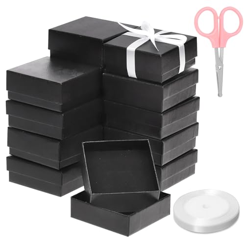 ♛ [dimensioni adatte]: la scatola - confezione regalo per anelli in cartone rigido misura circa 7,5 x 7,5 cm, c'è molto spazio per conservare il tuo anello o le tue orecchini e proteggerli. Questa confezione regalo per gioielli è piccola e leggera, facile da trasportare in tasca, quindi non devi preoccuparti di perdite accidentali in anticipo.