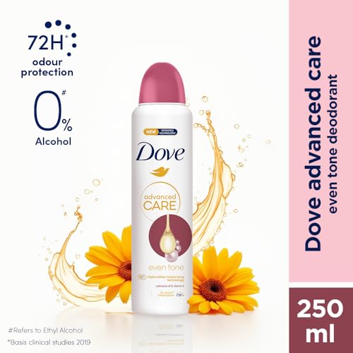 Image of Dove for Women Advanced Care Deodorant Even Tone | 72H Freshness | 0% Alcohol | Triple Moisturising Formula |250 ML